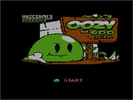 Title screen of Oozy The Goo - Gaiden on the Atari 7800.