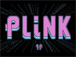 Title screen of Plink on the Atari 7800.