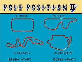 Title screen of Pole Position 2 on the Atari 7800.