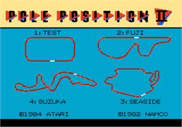 Title screen of Pole Position II on the Atari 7800.