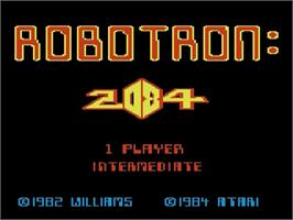 Title screen of Robotron - 2084 on the Atari 7800.