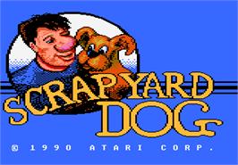 Title screen of Scrapyard Dog on the Atari 7800.