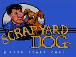 Title screen of Scrapyard Dog on the Atari 7800.