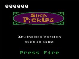 Title screen of Sick Pickles on the Atari 7800.