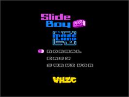 Title screen of Slide Boy In Maze Land on the Atari 7800.