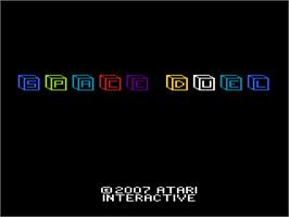 Title screen of Space Duel on the Atari 7800.