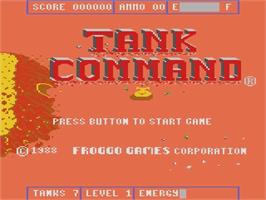 Title screen of Tank Command on the Atari 7800.