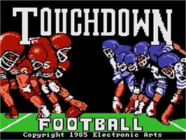Title screen of Touchdown Football on the Atari 7800.