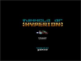 Title screen of Tunnels Of Hyperion on the Atari 7800.