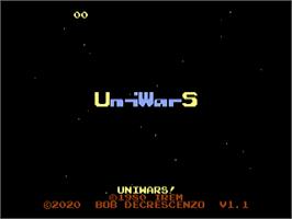 Title screen of UniWarS on the Atari 7800.