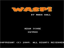 Title screen of Wasp! on the Atari 7800.