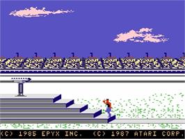 Title screen of Winter Games on the Atari 7800.