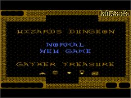 Title screen of Wizard's Dungeon on the Atari 7800.