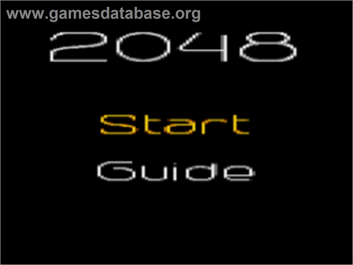 2048 - Atari 7800 - Artwork - Title Screen
