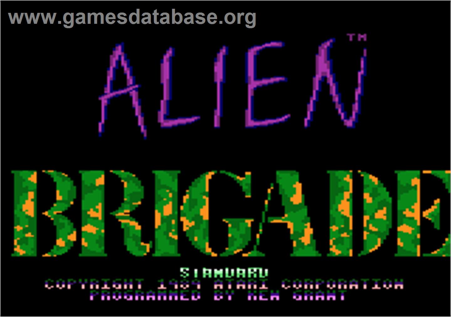 Alien Brigade - Atari 7800 - Artwork - Title Screen