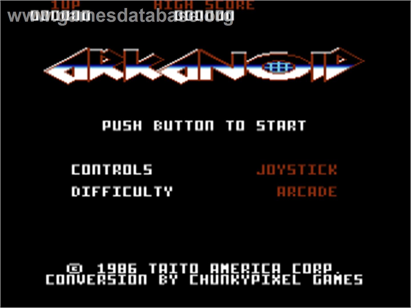 Arkanoid - Atari 7800 - Artwork - Title Screen