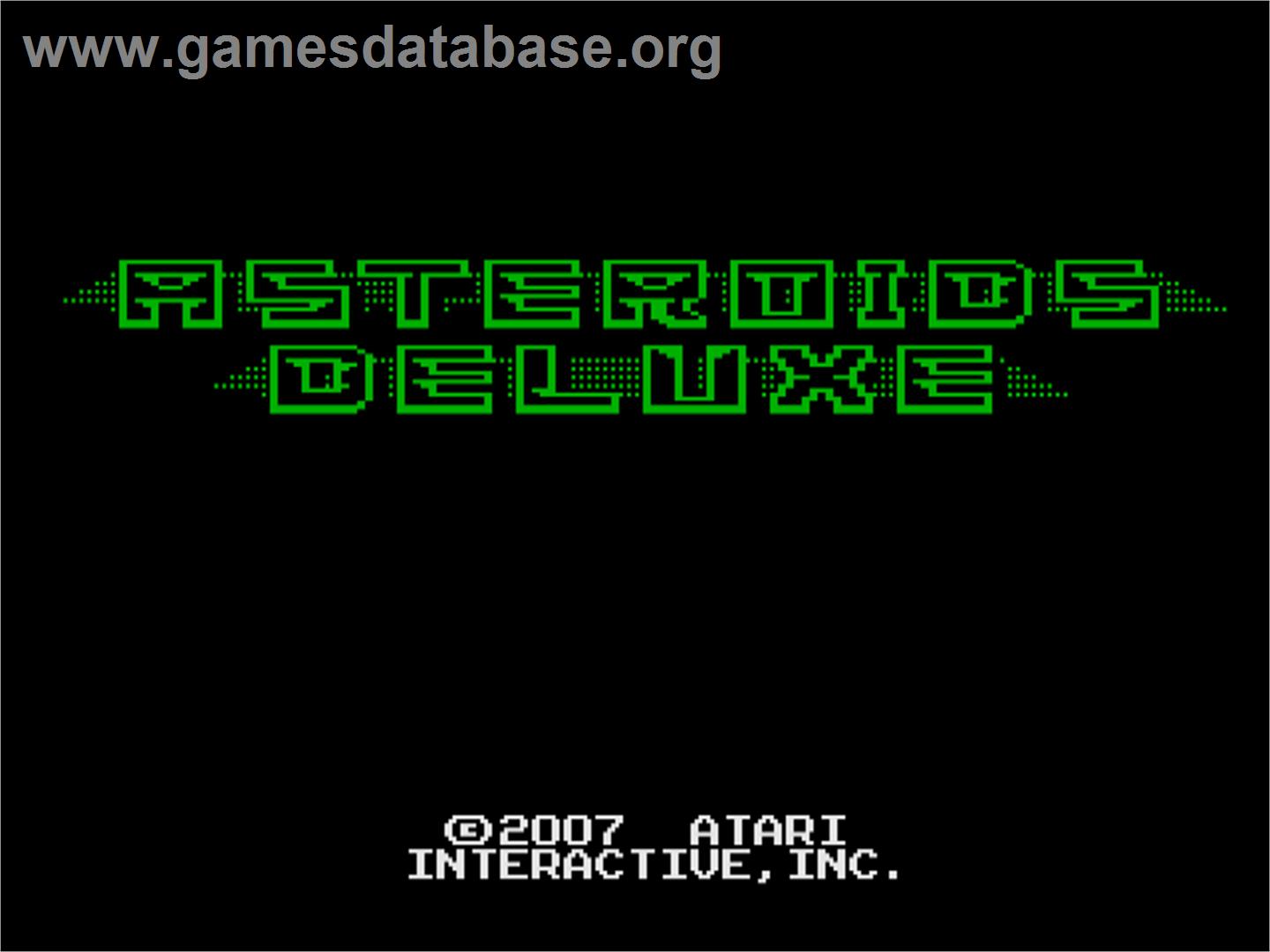 Asteroids Deluxe - Atari 7800 - Artwork - Title Screen