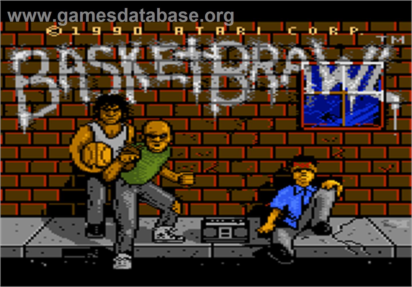 Basketbrawl - Atari 7800 - Artwork - Title Screen