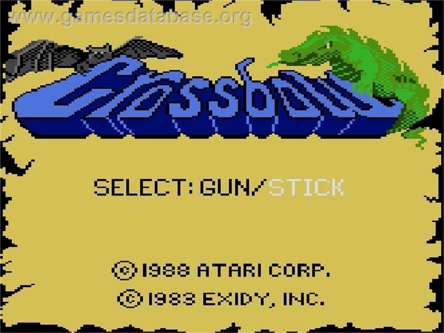 Crossbow - Atari 7800 - Artwork - Title Screen