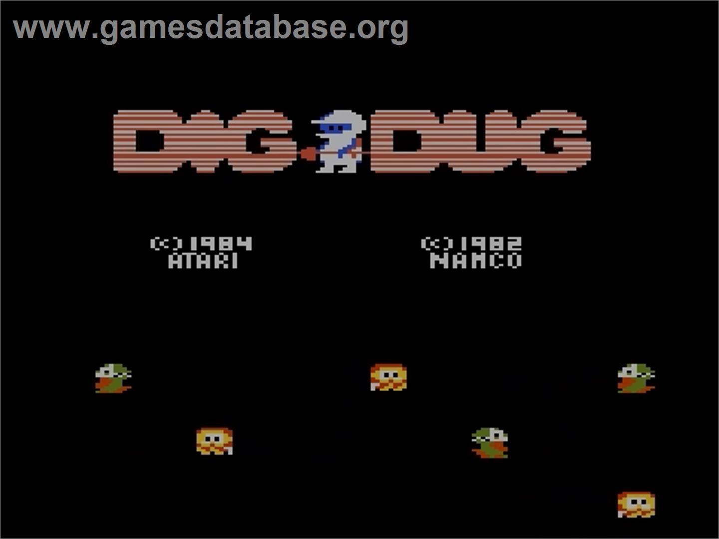 Dig Dug - Atari 7800 - Artwork - Title Screen
