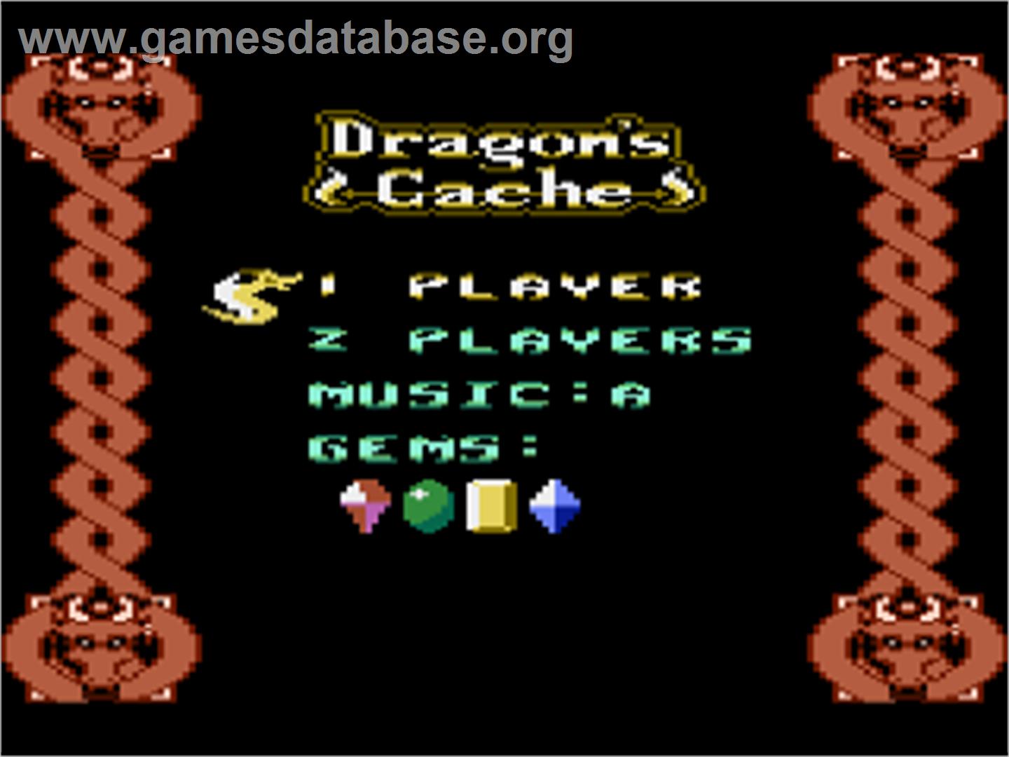Dragon's Cache - Atari 7800 - Artwork - Title Screen