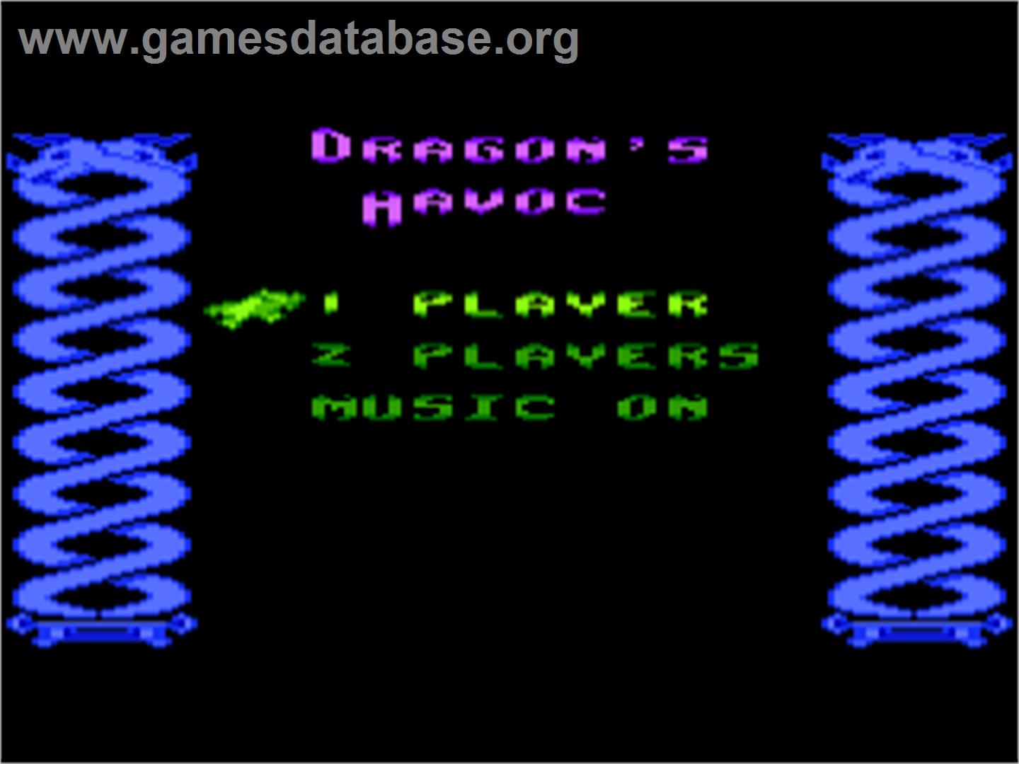 Dragon's Havoc - Atari 7800 - Artwork - Title Screen