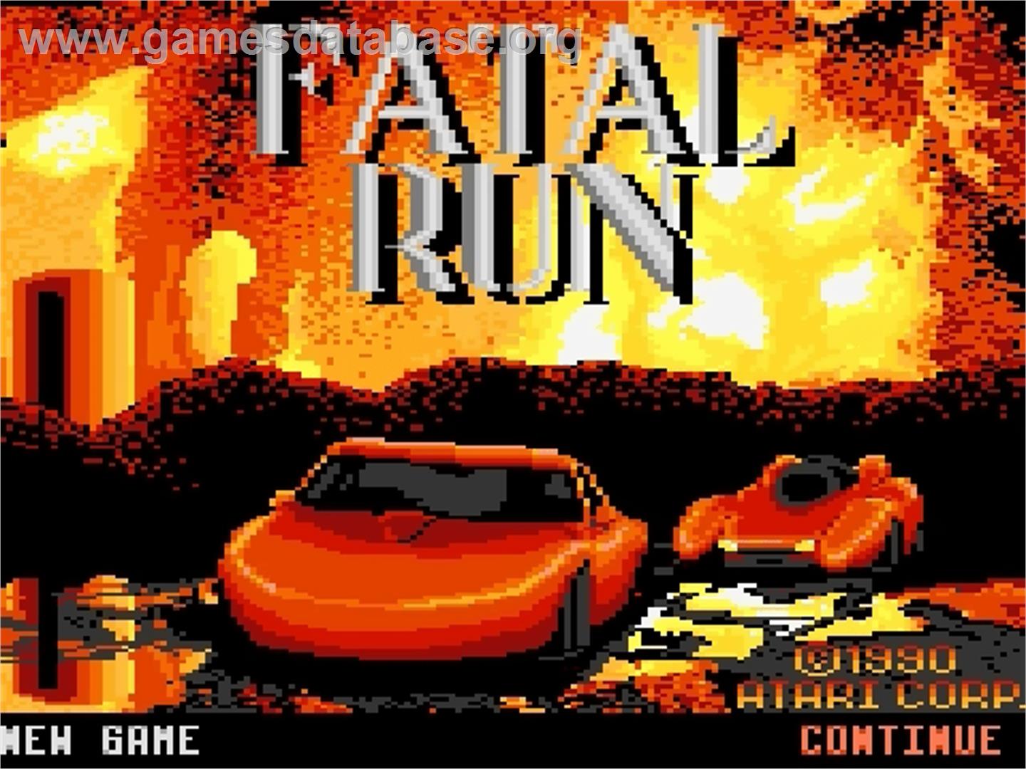 Fatal Run - Atari 7800 - Artwork - Title Screen