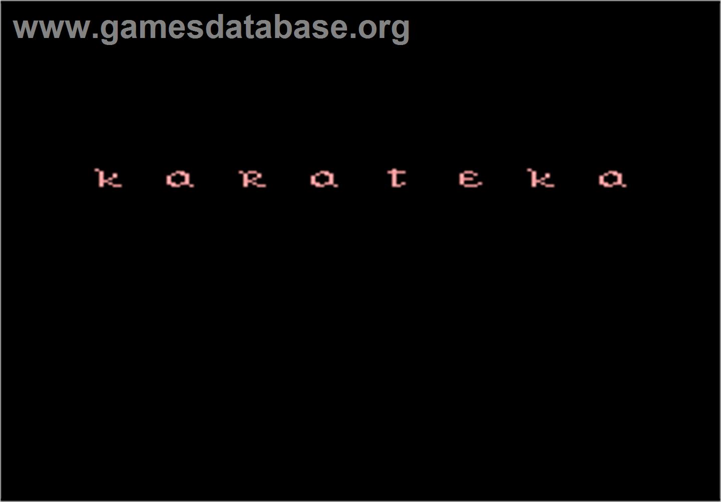 Karateka - Atari 7800 - Artwork - Title Screen