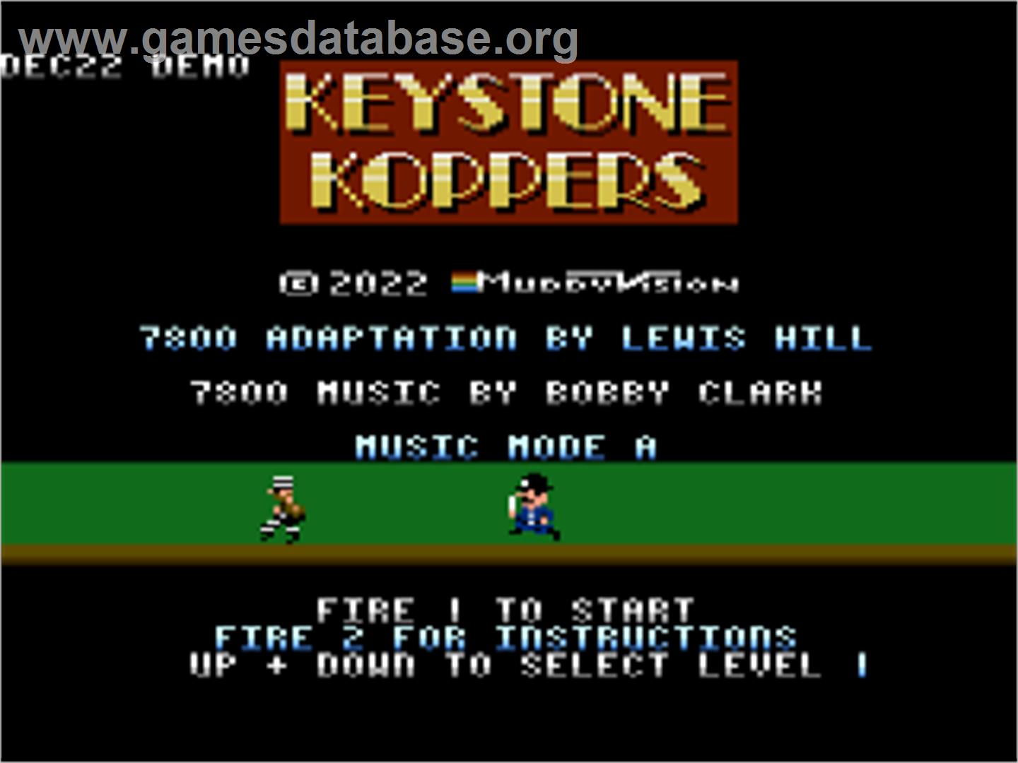 Keystone Koppers - Atari 7800 - Artwork - Title Screen