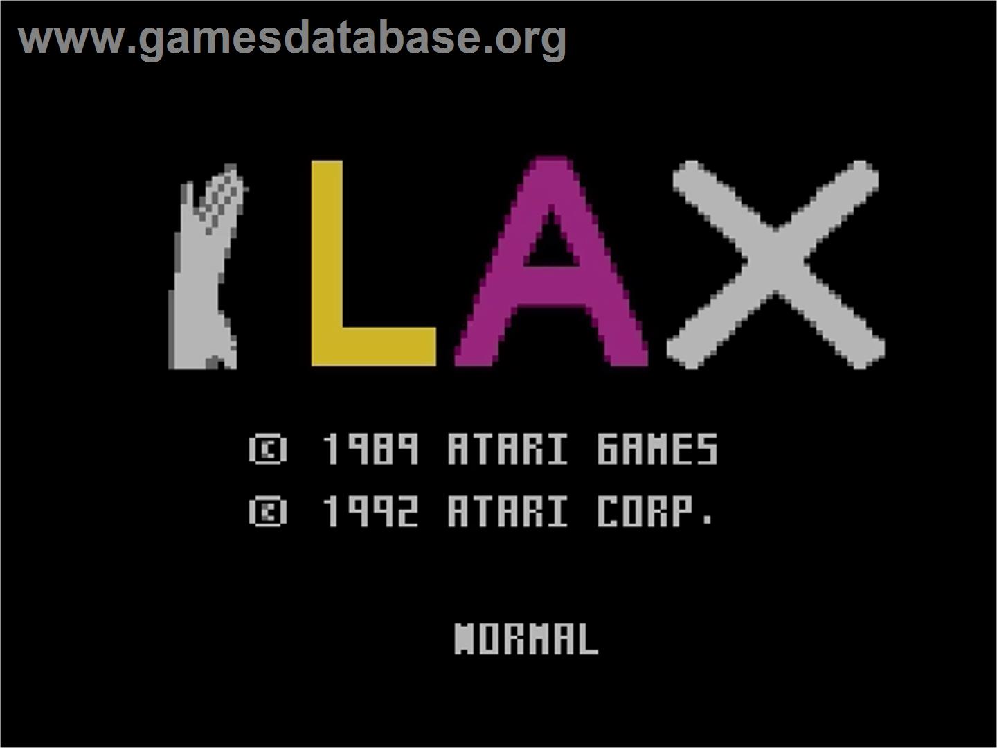 Klax - Atari 7800 - Artwork - Title Screen