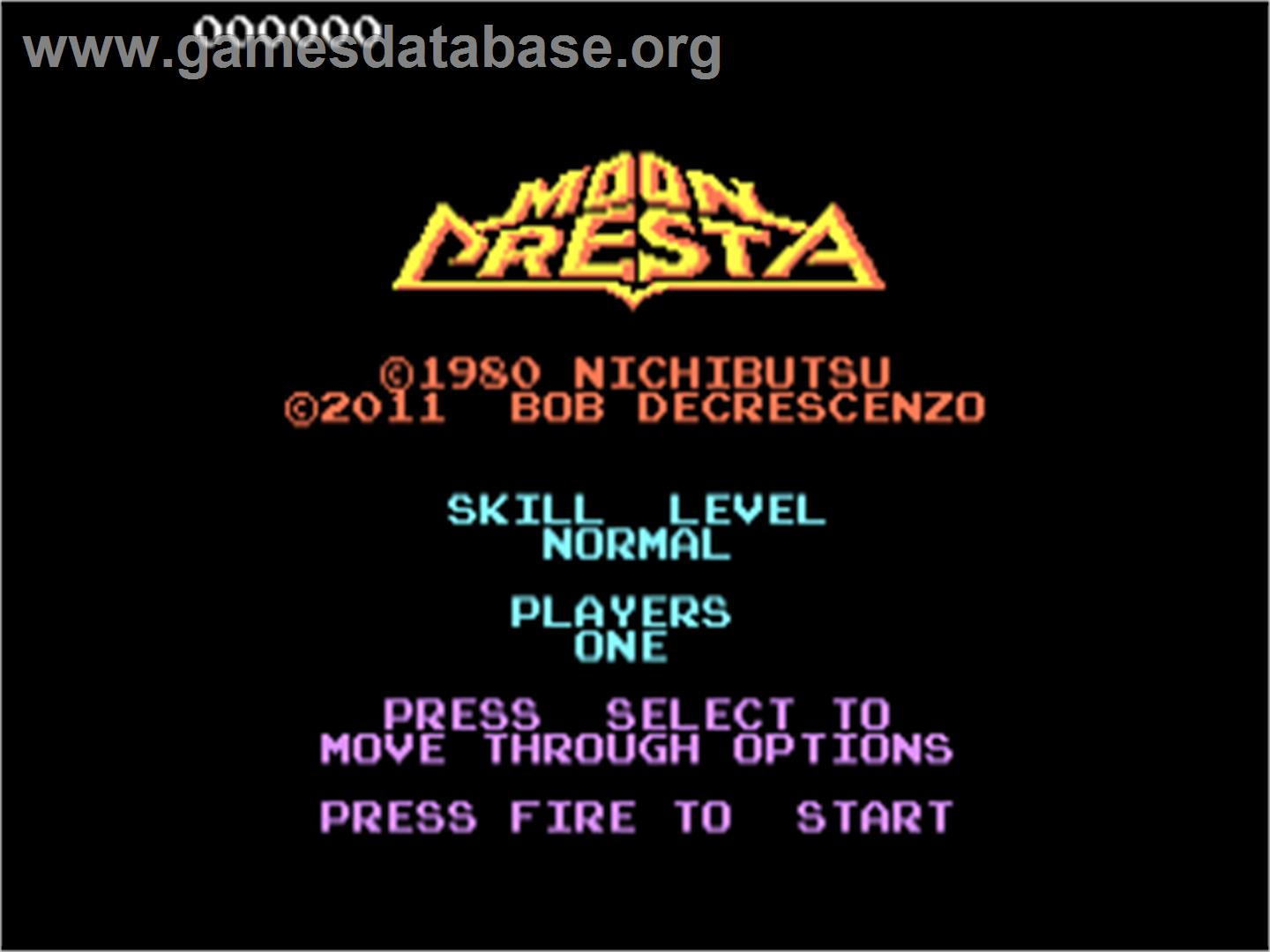 Moon Cresta - Atari 7800 - Artwork - Title Screen