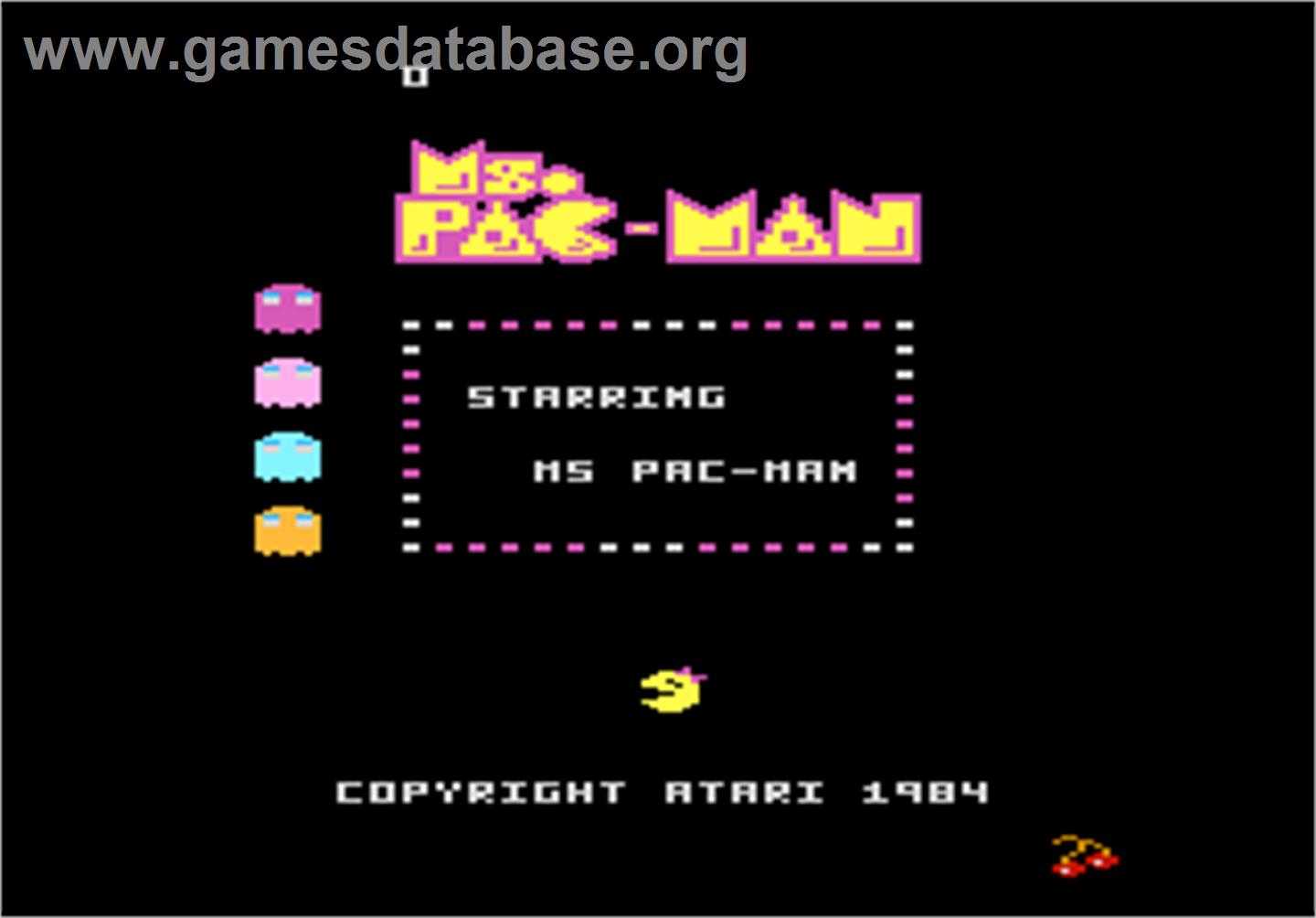 Ms. Pac-Man - Atari 7800 - Artwork - Title Screen