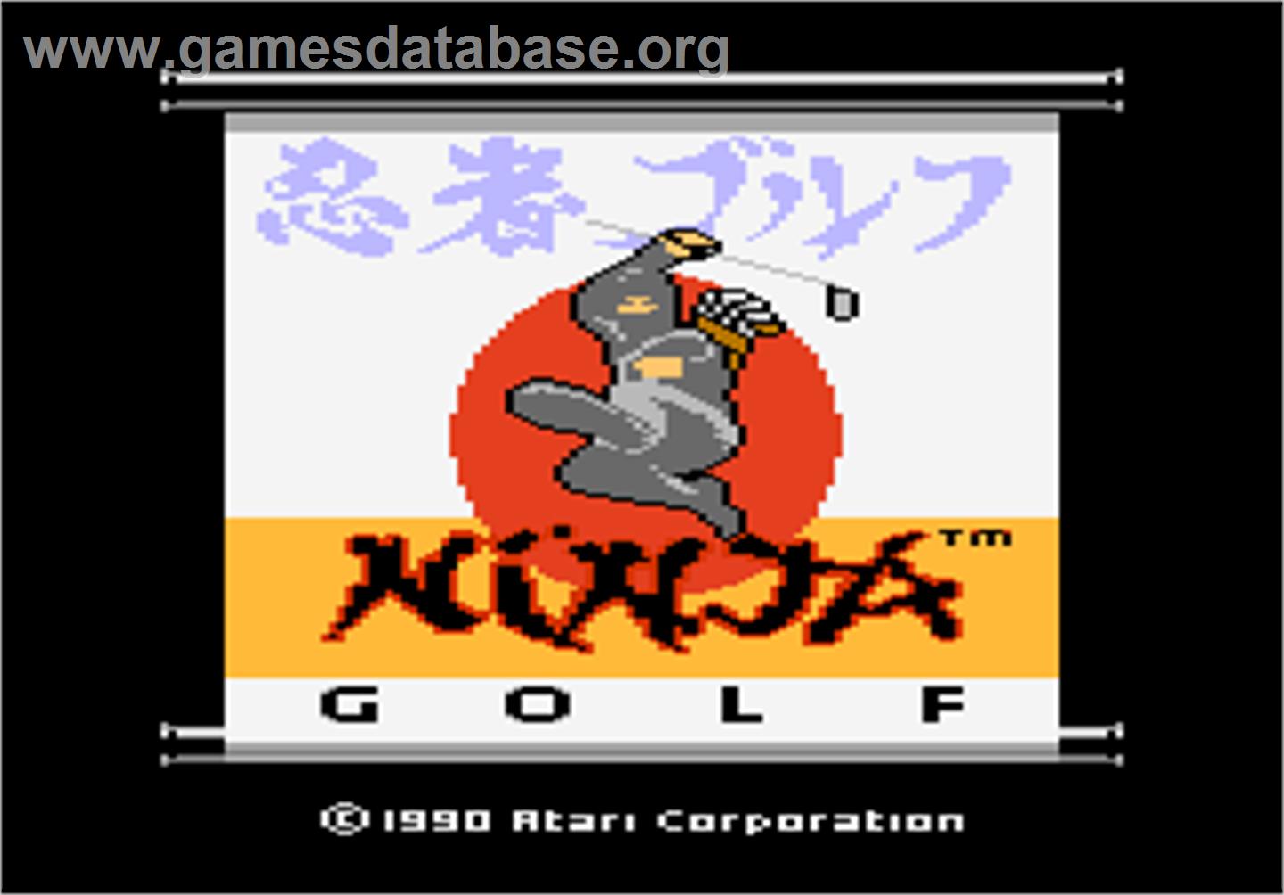 Ninja Golf - Atari 7800 - Artwork - Title Screen