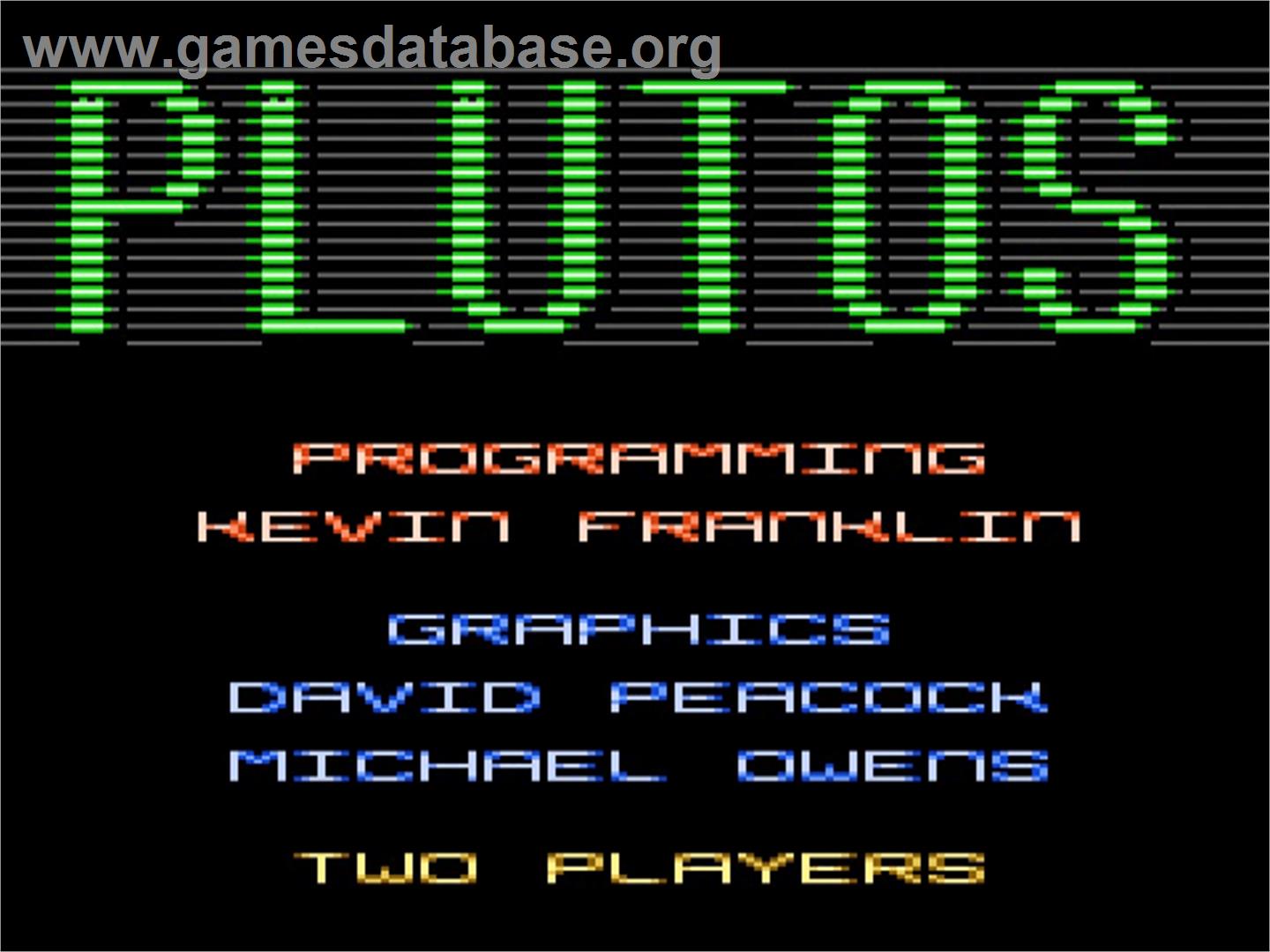 Plutos - Atari 7800 - Artwork - Title Screen