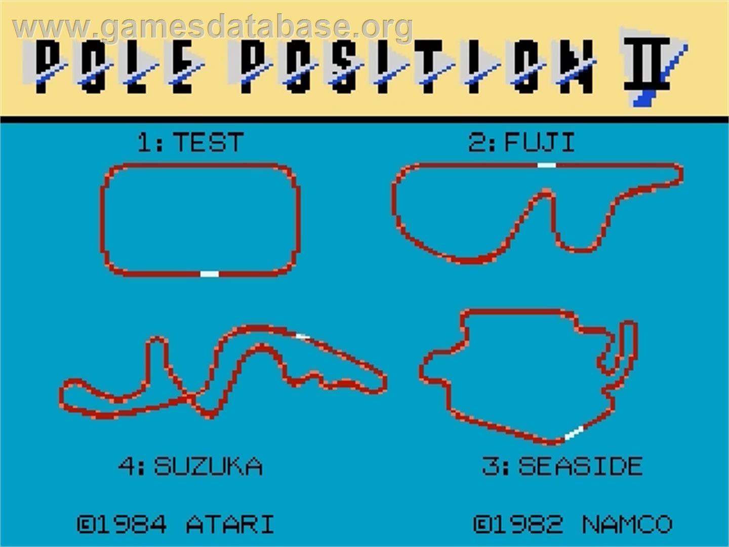 Pole Position 2 - Atari 7800 - Artwork - Title Screen