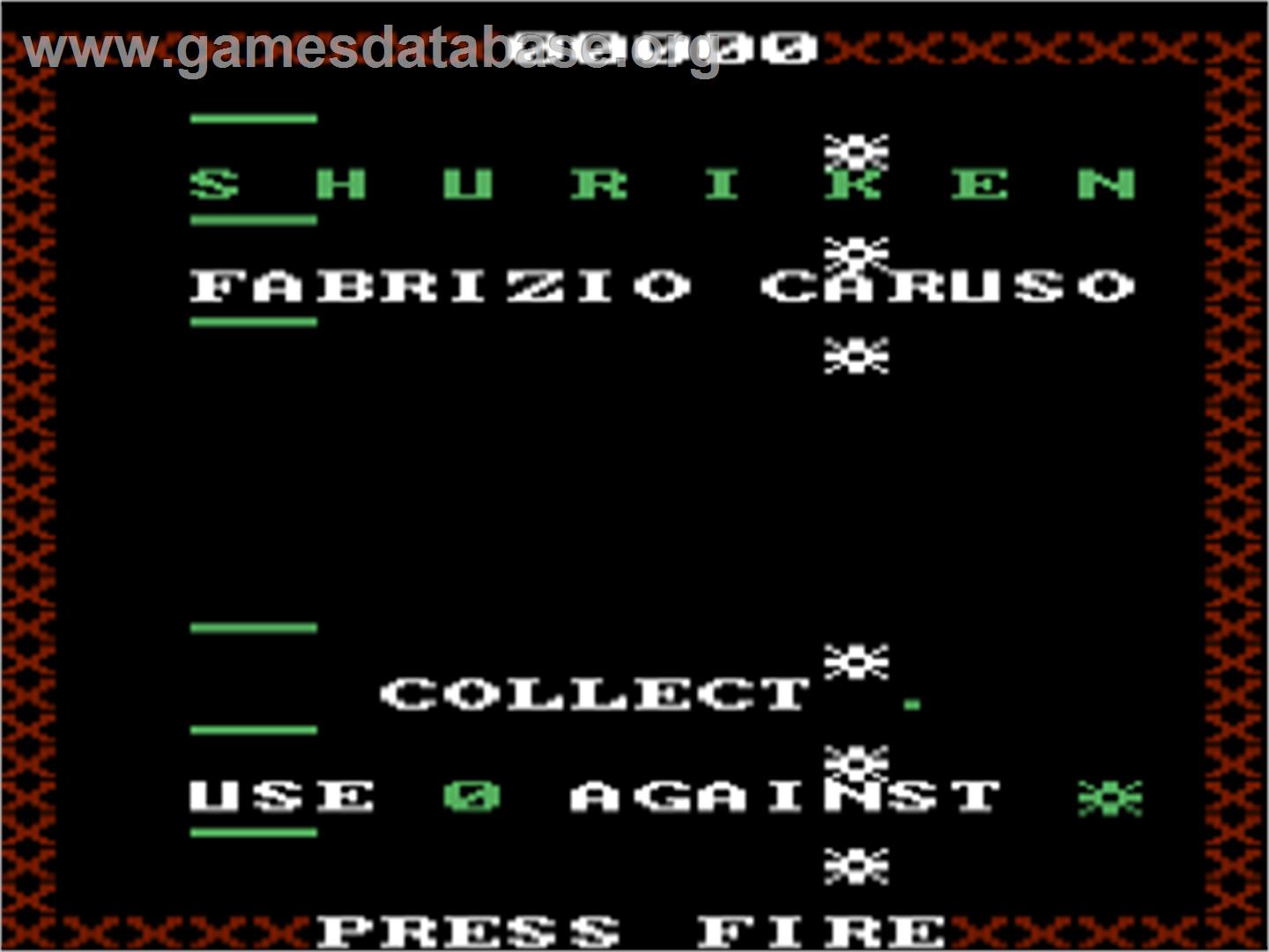 Shuriken - Atari 7800 - Artwork - Title Screen
