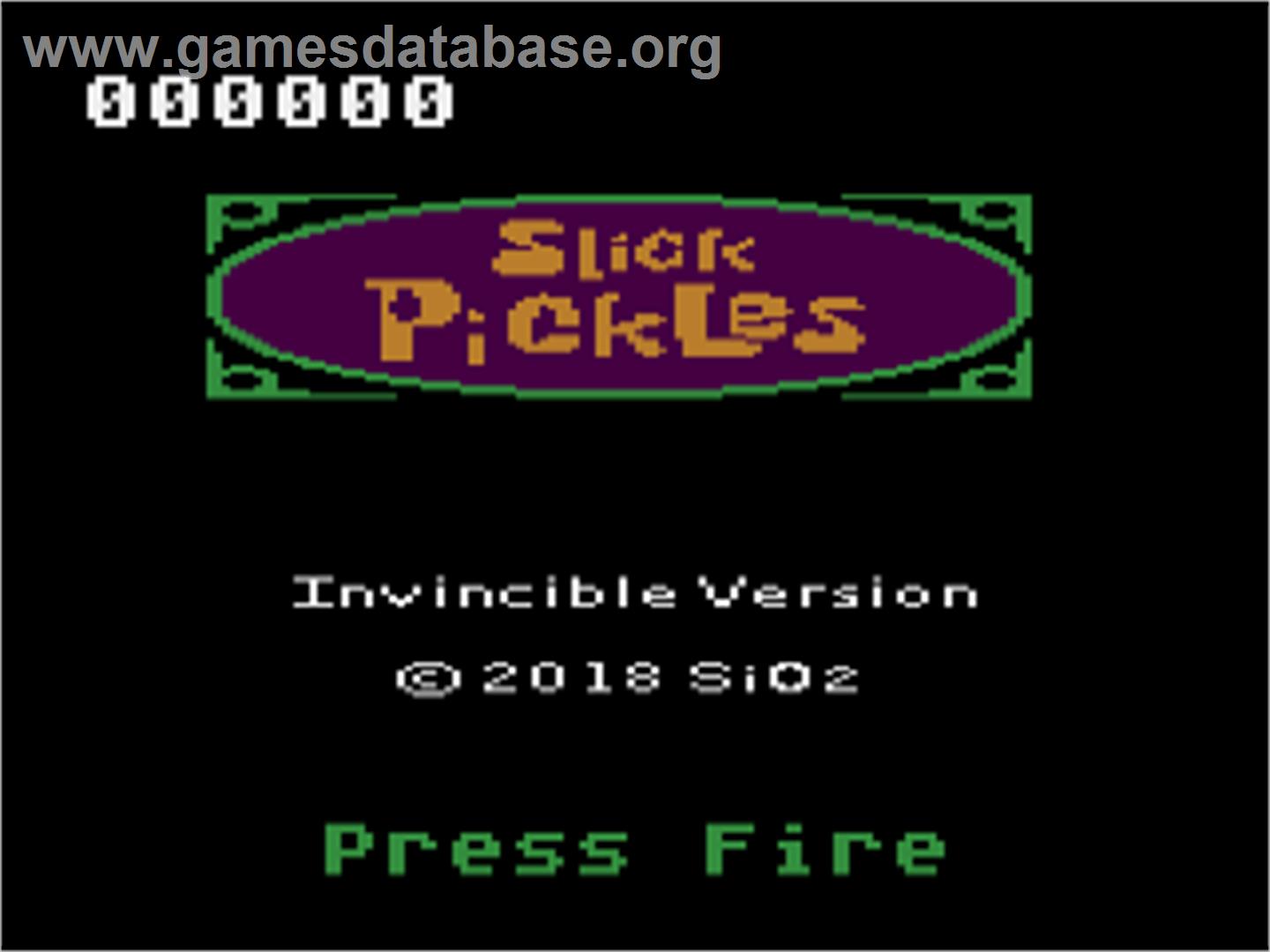 Sick Pickles - Atari 7800 - Artwork - Title Screen