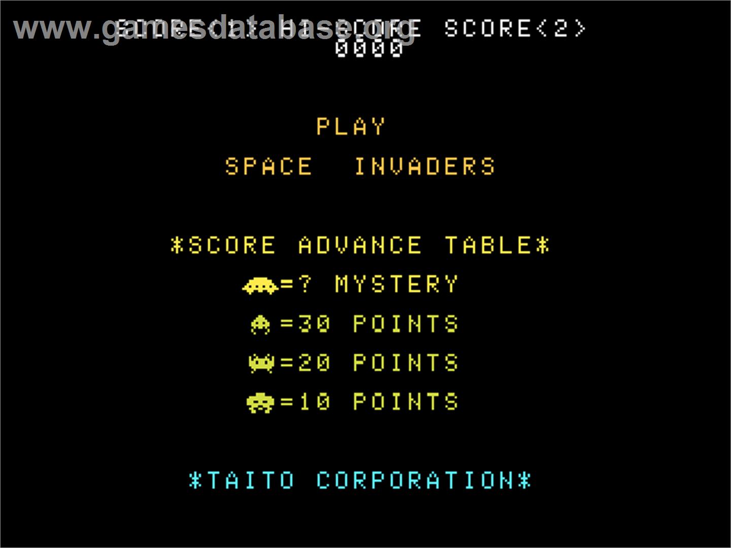 Space Invaders 7800 - Atari 7800 - Artwork - Title Screen