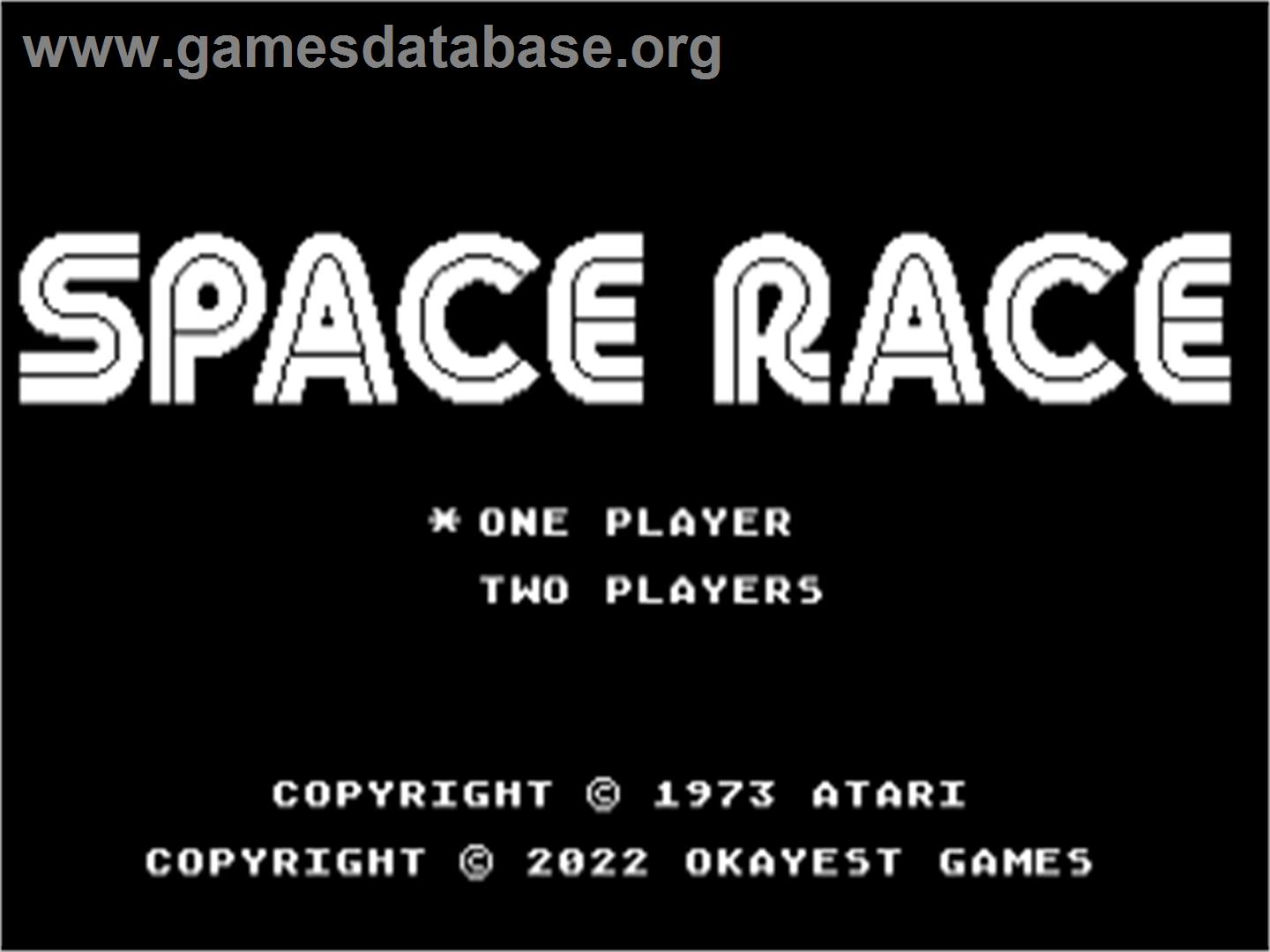Space Race - Atari 7800 - Artwork - Title Screen