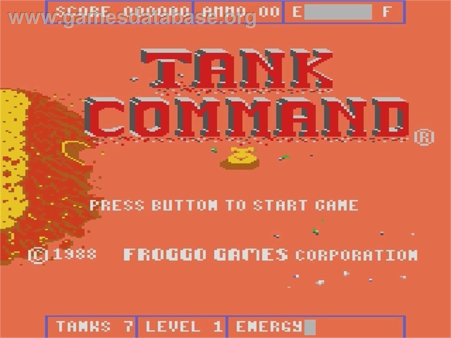 Tank Command - Atari 7800 - Artwork - Title Screen