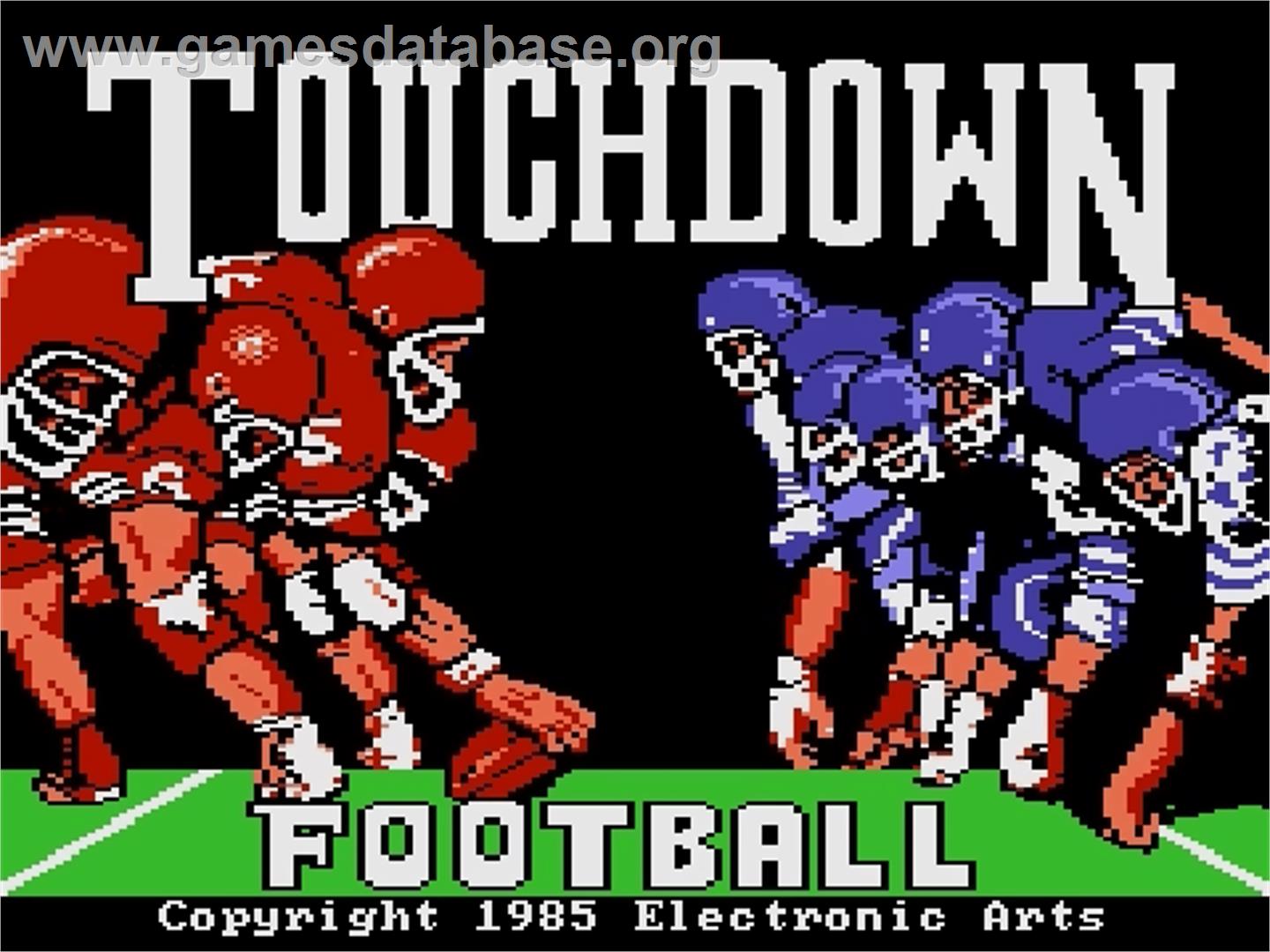 Touchdown Football - Atari 7800 - Artwork - Title Screen