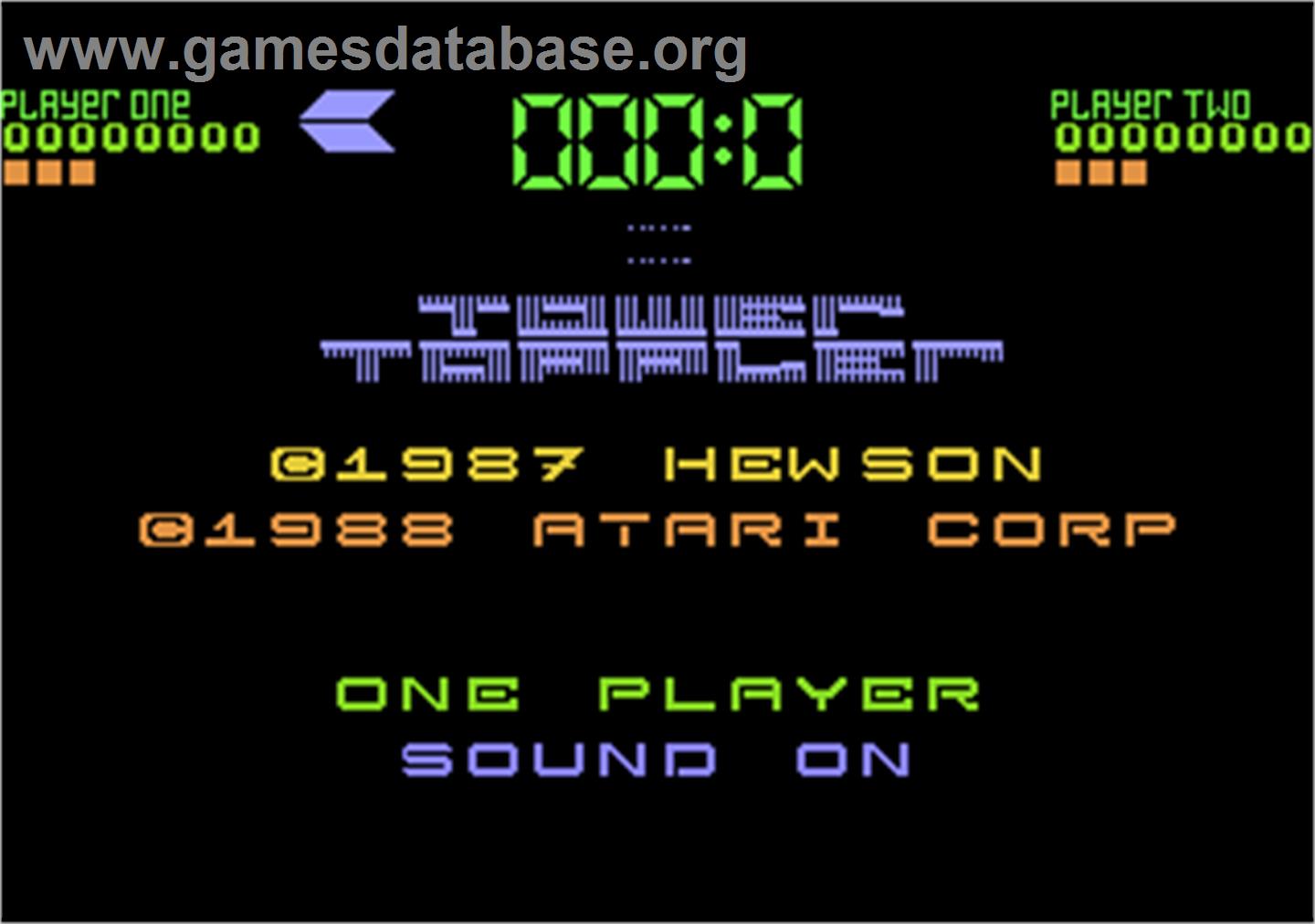 Tower Toppler - Atari 7800 - Artwork - Title Screen