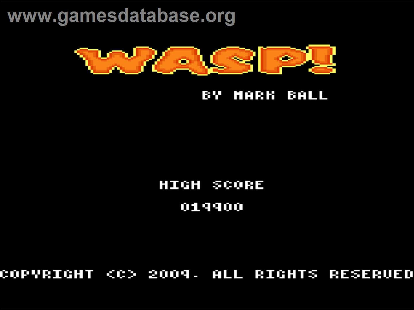 Wasp! - Atari 7800 - Artwork - Title Screen