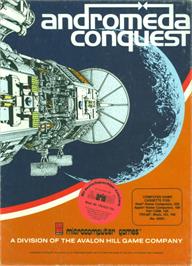 Box cover for Andromeda Conquest on the Atari 8-bit.
