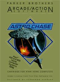 Box cover for Astro Chase on the Atari 8-bit.