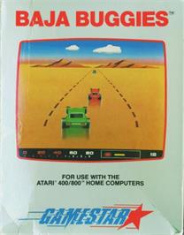 Box cover for Baja Buggies on the Atari 8-bit.