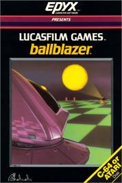 Box cover for Ballblazer on the Atari 8-bit.