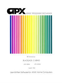 Box cover for Blackjack Casino on the Atari 8-bit.