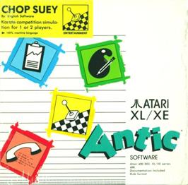 Box cover for Chop Suey on the Atari 8-bit.