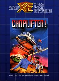 Box cover for Choplifter on the Atari 8-bit.